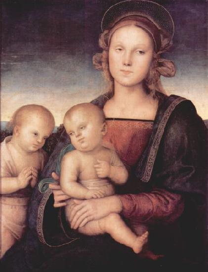 Pietro Perugino Madonna mit Hl. Johannes dem Taufer oil painting image